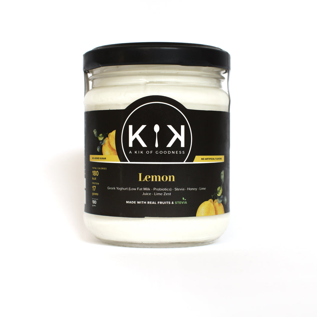 Lemon Greek Yoghurt - KiK Greek Yoghurt